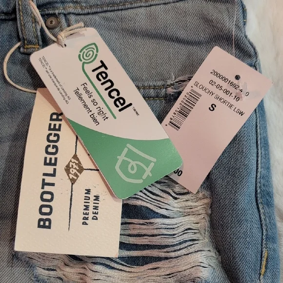 Ripped Light Blue Denim Shorts - Picture 3 of 6